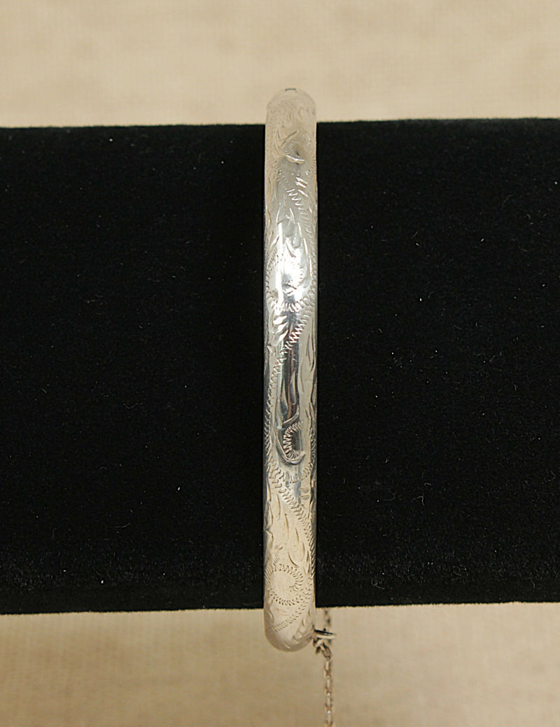 Silver Hinged Bangle