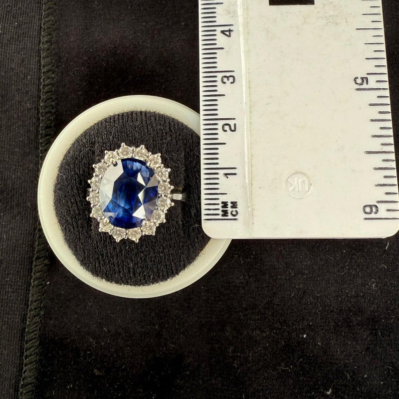 8.35ct Natural Royal Blue Sapphire in 18K Gold