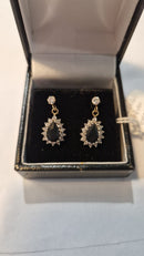 FAO Lynne Pitt-lewis - Earrings Sapphire and CZ Earrings