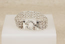 Impressive Italian Designer Silver 3 Strand Designer Rope Bracelet
