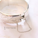 Vintage 1970's Silver Engraved Bangle