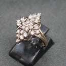 9ct gold diamond cluster ring
