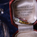 18ct White Gold Rainbow Gradient Veri-hue Sapphire Full Eternity Ring Size L