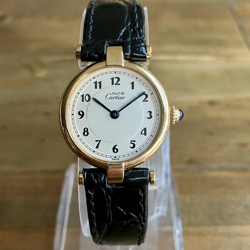 Cartier Must de Cartier Vermeil Ladies Quartz – Sterling Silver 925, G20M Gold Plated
