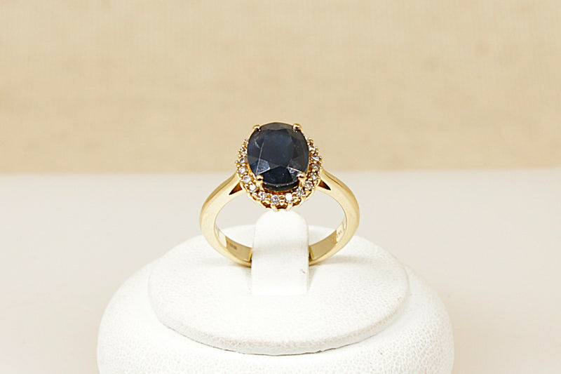 14ct Glogau Gold Sapphire & Diamond ‘Diana’ Ring