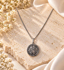 Sterling Silver St Christopher Medal Pendant Necklace – 17 Inches