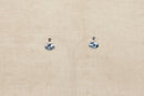 Silver & Abelone Ear Stud Earrings