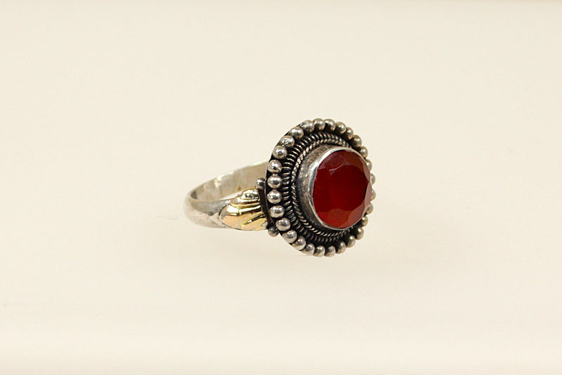 Vintage Silver & Carnelian Ring