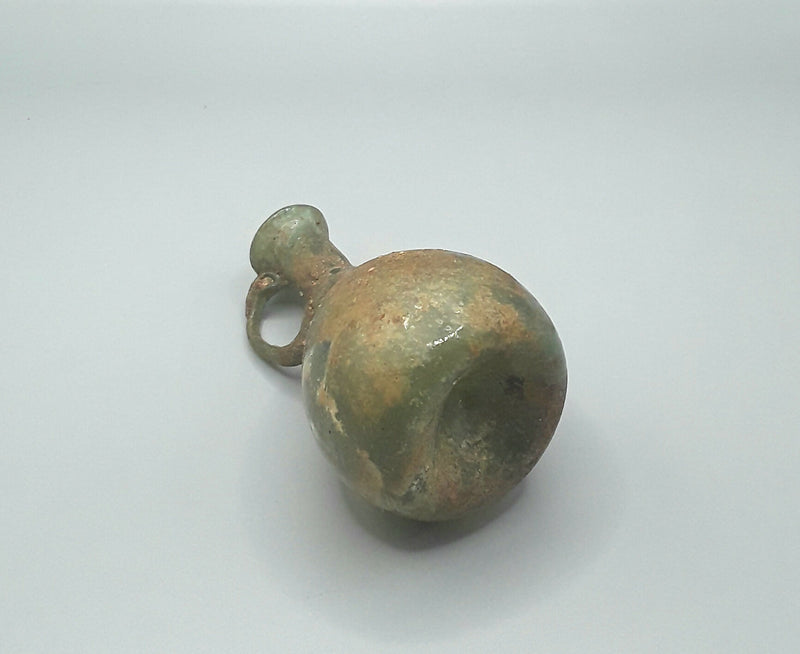 A Roman Hand Blown Glass Sprinkler Flask.