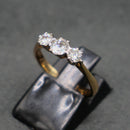 18ct gold diamond trilogy ring