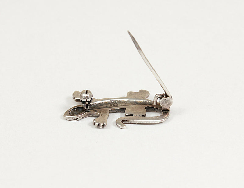 Silver & Marcasite Gecko Brooch