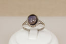 Stunning Vintage Silver & Blue Iolite Solitaire Ring – London 1991