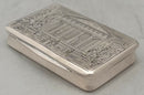 Austrian Silver Theseus Temple Snuff Box. Vienna 1848, 2.7 troy ounces.