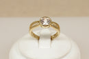 9ct Gold & CZ Solitaire Ring