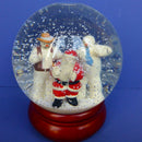 Coalport Father Christmas / The Snowman Snow Globe - Line Dancing