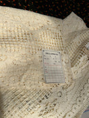Arts & Crafts lace sample biscuit coloured Antique c1930 panel new old stock 75”/36” 6737