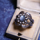 Georg Jensen 'Moonlight Blossom' Moonstone Cluster Sterling Silver Ring Size R1/2