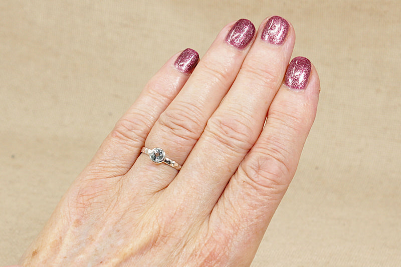 Silver & Topaz Solitaire Ring
