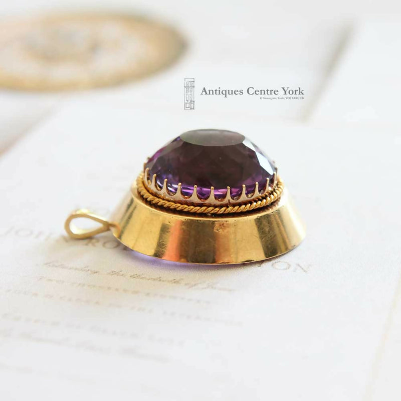 Victorian 15ct Gold & Amethyst Pendant