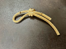 Vintage Christian Dior Statement Rope Gold Plated Brooch