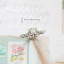 Platinum & Diamond Square Cluster Ring 0.50ct