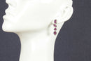 Silver Amethyst Dropper Earrings