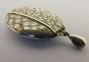 Victorian Solid Sterling Silver Picture Oval Locket Pendant Bir 1881