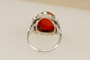 Silver Arts and Crafts Carnelian Ring