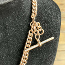 Late Victorian Graduated 9ct Gold Double Albert Watch Chain Necklace | 56 grams