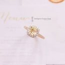 18ct Champagne Coloured Cushion Cut Diamond Cluster 1.62cts