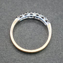 9ct gold seven stone graduated diamond half eternity ring