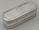 Louis XVI Silver Snuff Box. Paris 1785, D. Bourgoin. Discharge Mark of Jean-François Kalendrin, 4.1 troy ounces.