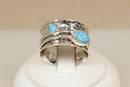 Silver & Opal Spinner Ring