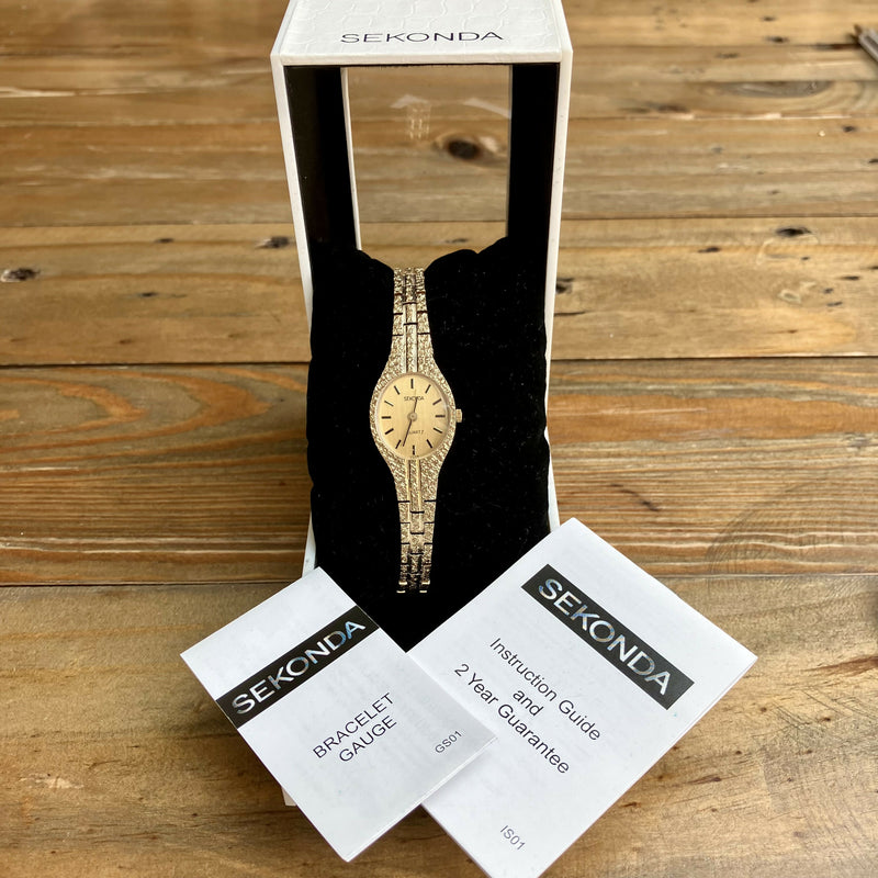 Ladies Gold Plated Sekonda Cocktail Watch | Box and Papers