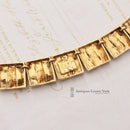Vintage 1970s Zolotas Greek Revival 950 Silver Gilt Collar Necklace