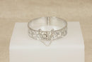 Beautiful Vintage Solid Silver Floral Engraved Hinged Bangle – Birmingham 1972