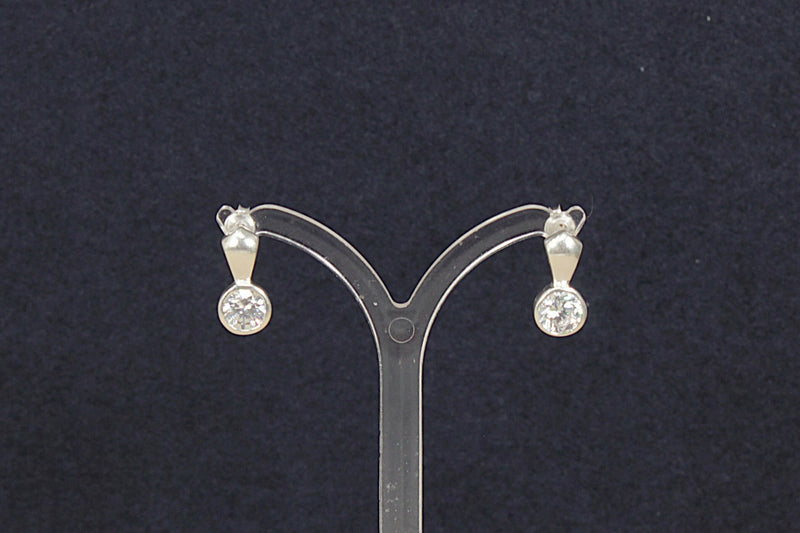 Silver & Crystal Ear Studs