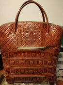 Vintage leather large capacity handbag