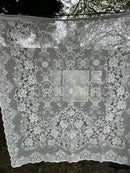 Victorianna classic period design cotton lace bone cream colour panel readymade 58"/60” cotton