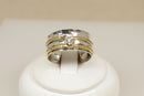 Silver & Crystal Spinner Ring