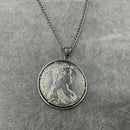 Silver Maria Theresa thaler pendant necklace