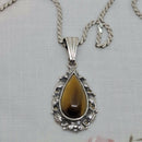 Silver Tiger's Eye Pendant on 38cm Chain