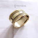 Victorian Wide Silver Gilt Bangle