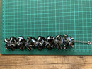 Butler and Wilson Vntage Black Grey Glass Flower Bracelet