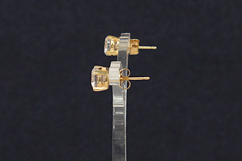 9ct Gold & Crystal Pendant, Chain & Earring Set