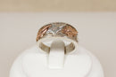 Stylish Silver & Gold Overlay Leaf Ring by Clogau