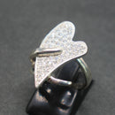 Jake: CZ set silver heart ring