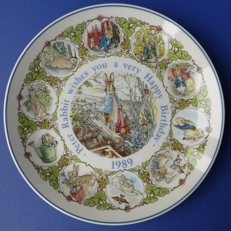 Wedgwood Beatrix Potter Peter Rabbit Happy Birthday Plate - 1989