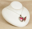 Silver Large Heart Locket Pendant & Chain