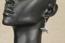 Silver Large Star Earrings